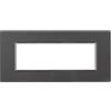 ETTROIT AN84610 Placca In Vetro 6P Serie Moon Colore Acciaio Scuro Compatibile Con Bticino Axolute