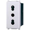 ETTROIT Presa bipasso compatibile Vimar Plana 2P+T 10/16A 250V colore bianco Ettroit EV2001