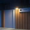 V-TAC VT-403 Lampada LED con pannello solare 3W BRICK LAMP da parete sensore movimento Colore nero luce 4000K + 3000k IP65 - 10305