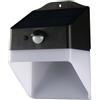V-TAC VT-422 Lampada solare LED 2W panda wall light nero e bianco da parete con Pannello fotovoltaico e sensore movimento 4000K IP65 - 10309