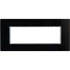 ETTROIT AN84602 Placca In Vetro Serie Moon 6P Colore Nero Compatibile Con Bticino Axolute