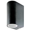 V-TAC Portalampada Wall Light Alluminio satinato Nero 2xGU10 IP44 Mod. VT-7652 - SKU 7509 - Rotondo