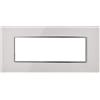 ETTROIT AN84601 Placca in vetro 6P Serie Moon Colore Bianco Compatibile Con Bticino Axolute