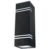 V-TAC Portalampada Wall Light Alluminio Square acciaio inox Nero 2xGU10 - Mod VT-7662