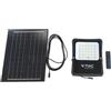 V-TAC VT-55300 Faro LED 2400lm alimentato a pannello solare 20W fotovoltaico batteria con Telecomando luce bianco 4000k sku 6971