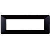 ETTROIT Placca compatibile Vimar Plana 7 moduli plastica colore nero Ettroit EV83702