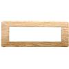 ETTROIT Placca compatibile Vimar Plana 7 moduli plastica colore legno scuro Ettroit EV83705