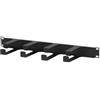 STALFLEX Raccogli cavi con ganci 1U per armadio Rack 19 Nero RAL9005 CO19-1U-4K-B