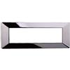 ETTROIT Placca compatibile Vimar Plana 7 moduli plastica colore cromato lucido Ettroit EV83713