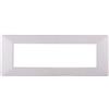 ETTROIT Placca compatibile Vimar Plana 7 moduli plastica colore bianco Ettroit EV83701