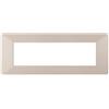ETTROIT Placca compatibile Vimar Plana 7 moduli plastica colore sabbia Ettroit EV83709