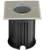 V-TAC VT-7677 Portalampada calpestabile faretto a incasso quadrato segnapassi GU10 in acciaio colore nero - sku 7516