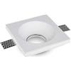 V-TAC VT-776SQ Portafaretto led in gesso bianco da incasso quadrato Φ120mm GU10 GU5.3 sku 3641