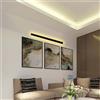 V-TAC VT-1178 Lampada LED lineare da parete applique rettangolare design moderno 23W 141cm corpo nero luce 3000K IP65 - 10436
