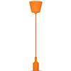 V-TAC Portalampada decorativo pendente 1MT in silicone attacco E27 - Mod. VT-7228 SKU 3484 - Arancione