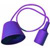 V-TAC Portalampada decorativo pendente 1MT in silicone attacco E27- Mod. VT-7228 SKU 3483 - Viola