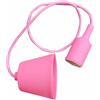 V-TAC Portalampada decorativo pendente 1MT in silicone attacco E27 - Mod. VT-7228 SKU 3479 - Rosa