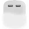 V-TAC PRO VT-84 Punto luce 0,45W led night light segnapasso quadrato chip samsung con crepuscolare 3000K + porte USB IP20 - sku 507