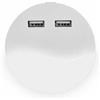 V-TAC PRO VT-84 Punto luce 0,45W led night light segnapasso rotondo chip samsung con crepuscolare 3000K + porte USB IP20 - sku 505