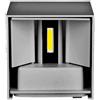 V-TAC VT-759 Applique LED da parete quadrata 5W 140lm/w corpo grigio satinato - IP65 doppio fascio bianco caldo 3000K - sku 217080