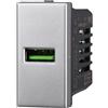 ETTROIT AG2401 Modulo Presa Caricatore USB 5V 2,1A Grigio USB-A Compatibile Con Bticino Axolute