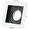 V-TAC VT-781 Portafaretto LED da incasso quadrato in metallo colore bianco orientabile 15° GU10
