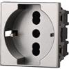 ETTROIT AG2102 presa Schuko tedesca 2P+T 16A Grigio Compatibile Con Bticino Axolute
