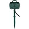 V-TAC VT-1114-3 Presa elettrica da giardino con picchetto 4 prese 16A con cavo 3M corpo verde IP44 - SKU 8810