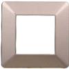 ETTROIT Placca compatibile Vimar Plana 2 moduli plastica colore bronzo Ettroit EV83210