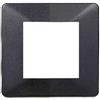 ETTROIT Placca compatibile Vimar Plana 2 moduli plastica colore acciaio scuro Ettroit EV83207