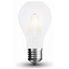 V-Tac VT-1934 Lampadina E27 A60 filamento in vetro smerigliato satinato 4W bianco freddo 6400K sku 4488