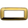 ETTROIT Placca compatibile Bticino Axolute 6 moduli plastica colore oro lucido Orbis serie Moon Ettroit AN91612
