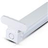 V-TAC VT-15021 Plafoniera nuda in alluminio per 2 tubi a LED T8 G13 da 150CM doppia uso interno senza schermo - SKU 6057