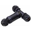 V-TAC VT-869 scatola di derivazione con 3 terminali interni plastica nero IP68 - SKU 5978