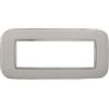 ETTROIT Placca compatibile Bticino Axolute 6 moduli plastica colore bianco Orbis serie Moon Ettroit AN91601