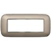 ETTROIT Placca compatibile Bticino Axolute 6 moduli plastica colore titanio Orbis serie Moon Ettroit AN91608