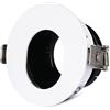 V-TAC VT-874 Portafaretto incasso rotondo orientabile bianco con interno nero foro ovale per lampade GU10-GU5.3 - SKU 3161
