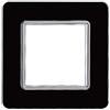 ETTROIT Placca compatibile Vimar Plana 2 moduli vetro colore nero Ettroit EV84202