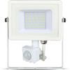 V-TAC PRO VT-30-S faro led 30W ultra slim bianco con sensore PIR bianco freddo 6400K IP65 - SKU 459