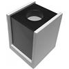 V-TAC VT-860 Portafaretto soffitto quadrato in gesso bianco con bordo metallo nero per 1xGU10-GU5.3 - sku 3140