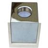 V-TAC VT-860 Portafaretto soffitto quadrato in gesso bianco con bordo metallo cromato per 1xGU10-GU5.3 - sku 3116