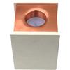 V-TAC VT-860 Portafaretto soffitto quadrato in gesso bianco con bordo metallo opaco oro rosa per 1xGU10-GU5.3 - sku 3115