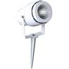 V-TAC VT-857-W-N Picchetto giardino faretto led cob 12W 920LM 20° orientabile corpo bianco IP65 luce bianco caldo 3000K - SKU 217547