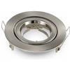 V-TAC VT-775 Portafaretto incasso rotondo orientabile TWIST TO OPEN nickel satinato per lampade GU10-GU5.3 VT-775 - SKU 3646