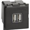 BTICINO Caricatore doppio USB tipo A Bticino Living Now 3A K4285C2