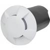 V-TAC VT-1171 Faretto incasso segnapasso led 1W 3 fasci bianco freddo 6400K rotondo in alluminio bianco IP67 - sku 1471