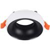 V-TAC VT-980RD Portafaretto LED GU10 da Incasso rotondo in alluminio Corpo Bianco Riflettore nero opaco - sku 6694