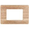 ETTROIT Placca compatibile Vimar Plana 3 moduli plastica colore legno chiaro Ettroit EV83304