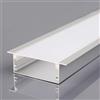 V-TAC VT-8207 - Profilo Lineare da Incasso in Alluminio Silver (2 m) per Strip LED fino a 48 mm con Copertura Opaca - 23179