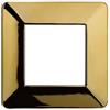 ETTROIT Placca compatibile Vimar Plana 2 moduli plastica colore oro lucido Ettroit EV83212